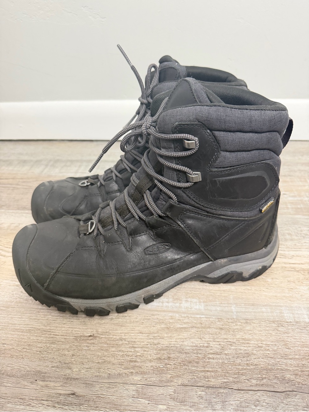 KEEN TARGHEE LACE BOOT HIGH POLAR MEN'S Regular Fit Black/Raven, size 10